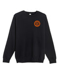 BLACK EMBROIDERED UNIFORM CREWNECK SWEATSHIRT